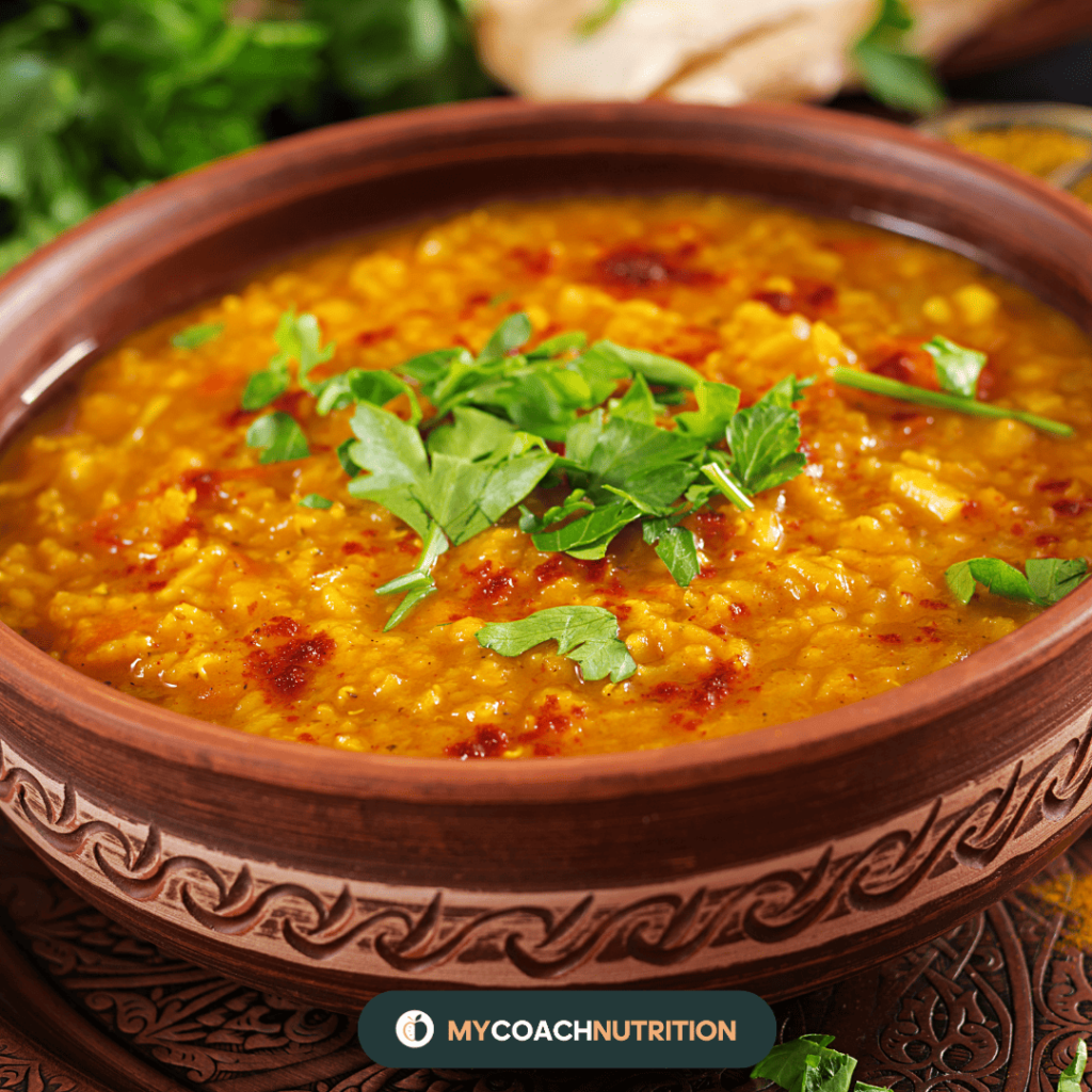 Curry de lentilles corail au lait de coco