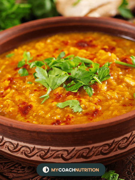 Curry de lentilles corail au lait de coco