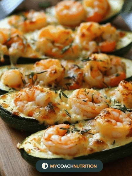 Courgettes Grillées aux Crevettes & à l’Ail