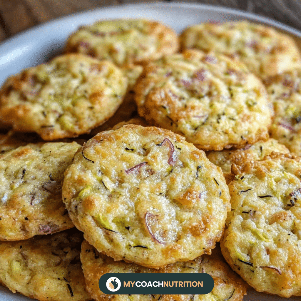 Cookies Salés Healthy à la Courgette, Parmesan & Oignon Rouge