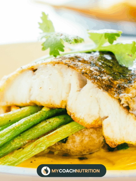 Cabillaud, sauce vierge tomate-abricot & haricots verts - lifeforstock