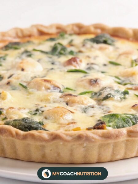 Tarte rustique aux brocolis, chèvre frais et noix
