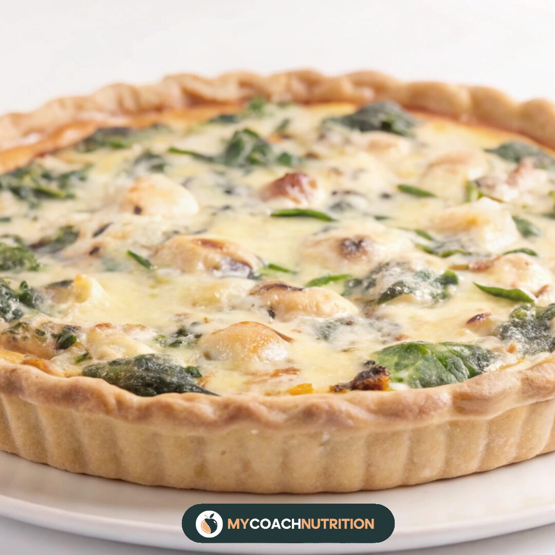 Tarte rustique aux brocolis, chèvre frais et noix